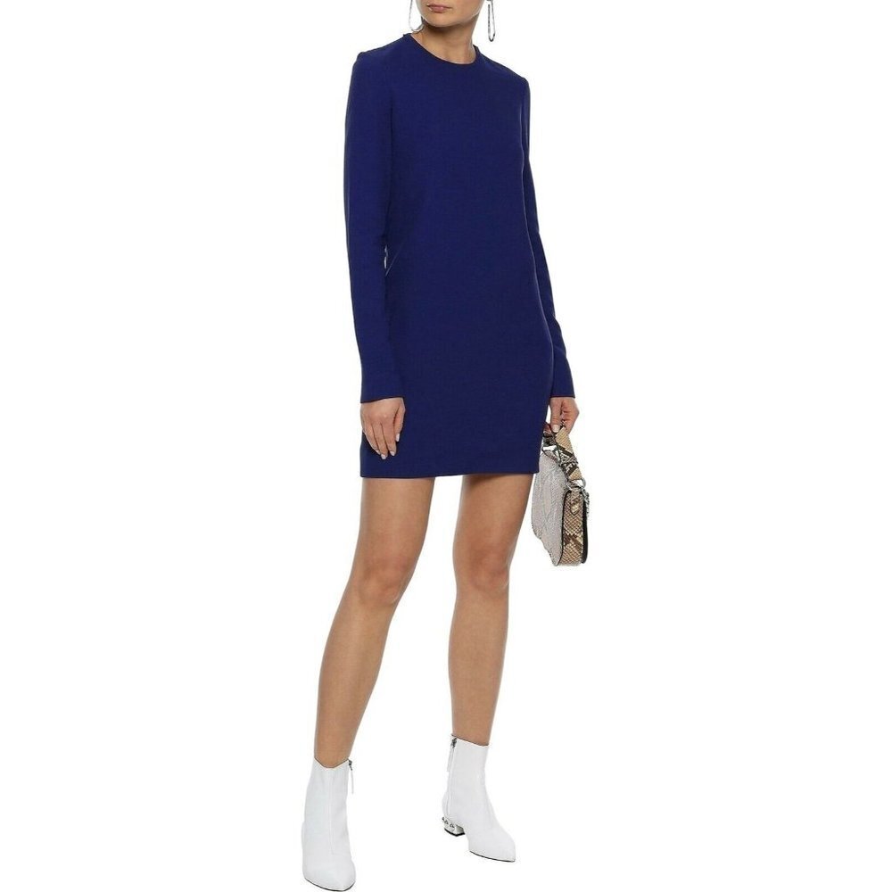 Elegant Blue Long Sleeve Dress